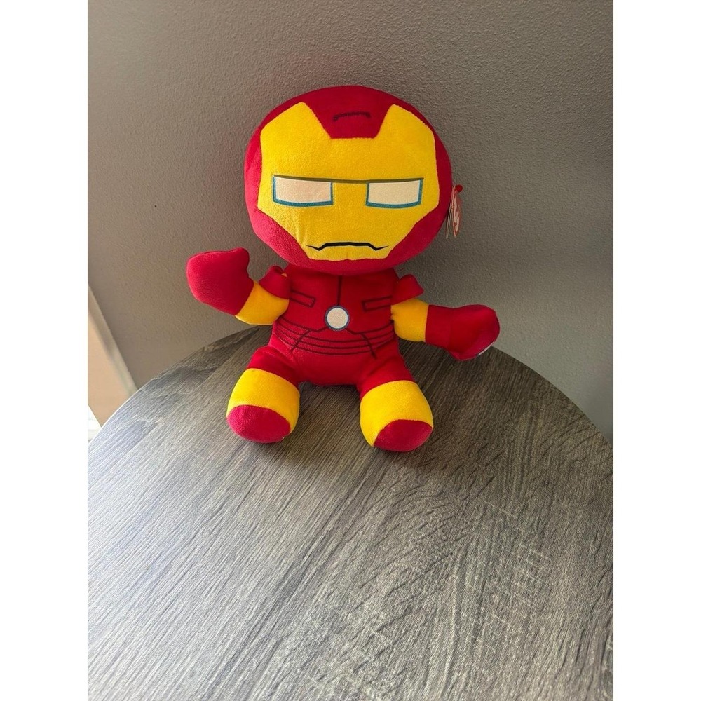 TY Beanie Baby IRON MAN (NEW Soft Plushy Version) 12" Stuffed Plush